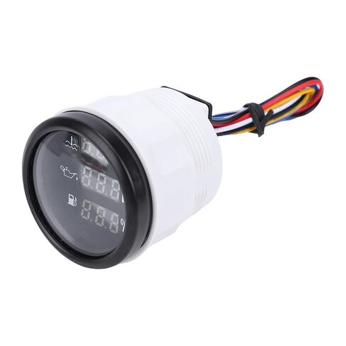 MAVIS LAVEN 52mm Digital Display Meter, ABS Stainless Steel, Water Temperature Oil Pressure Fuel Level Monitor for Cars RVs Trucks Boats (Black Dial Silver Bezel) in Saudi Arabia