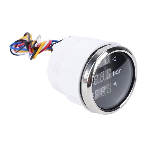 MAVIS LAVEN 52mm Digital Display Meter, ABS Stainless Steel, Water Temperature Oil Pressure Fuel Level Monitor for Cars RVs Trucks Boats (Black Dial Silver Bezel) in Saudi Arabia