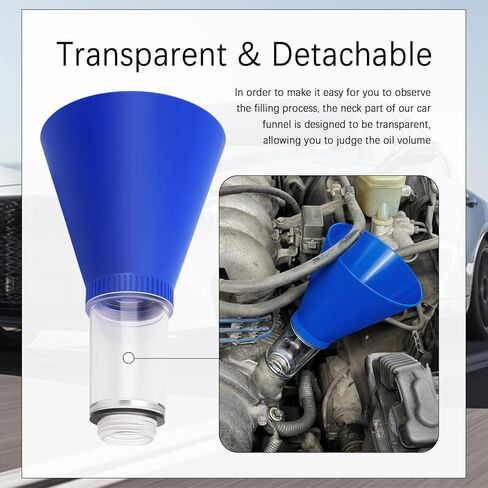 Threaded Locking Engine Oil Funnel for Oil Change,Hands-Less & No Spill Car Oils Change Funnel Compatible with Lexus Toyota,Detachable & Large Capacity Funnels for Automotive Use in Saudi Arabia