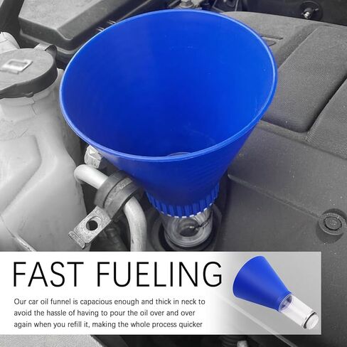 Threaded Locking Engine Oil Funnel for Oil Change,Hands-Less & No Spill Car Oils Change Funnel Compatible with Lexus Toyota,Detachable & Large Capacity Funnels for Automotive Use in Saudi Arabia