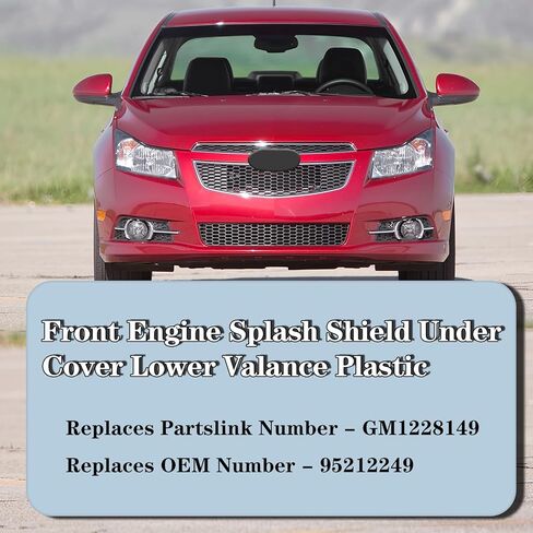 CarPartsDepot درع سبلاش للمحرك الأمامي تحت الغطاء السفلي من البلاستيك المتوافق مع Cruze 2011 2012 2013 2014 2015 2016 Fit 95212249 Front in Kuwait