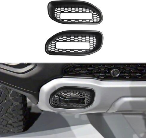 Matte Black Front Bumper Grille Tow Hook Cover Trim for 2019-2024 RAM 1500 in Kuwait
