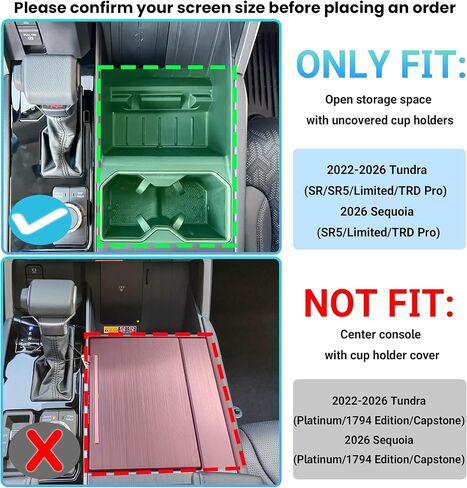 منظم وحدة التحكم المركزية متوافق مع ملحقات 2022-2026 Toyota Tundra (SR/SR5/Limited/TRD Pro)، 2026 Toyota Sequoia (SR5/Limited/TRD Pro)، وصينية صندوق تخزين in Kuwait