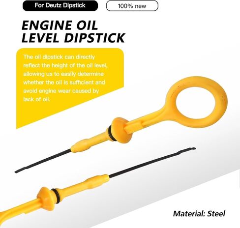 Upgraded Oil Dipstick for Deutz 04272815 1011 2011 4 Cylinder for Bobcat/Deutz/Deutz-Allis/Deutz-Fahr Models BF3L2011 D2011 L03 F3L2011 F3L1011 Part Numbers 04272816 04270561 04178965 in Kuwait