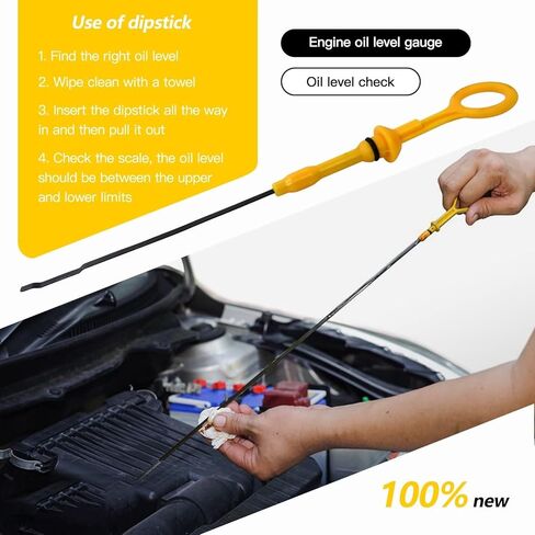 Upgraded Oil Dipstick for Deutz 04272815 1011 2011 4 Cylinder for Bobcat/Deutz/Deutz-Allis/Deutz-Fahr Models BF3L2011 D2011 L03 F3L2011 F3L1011 Part Numbers 04272816 04270561 04178965 in Kuwait