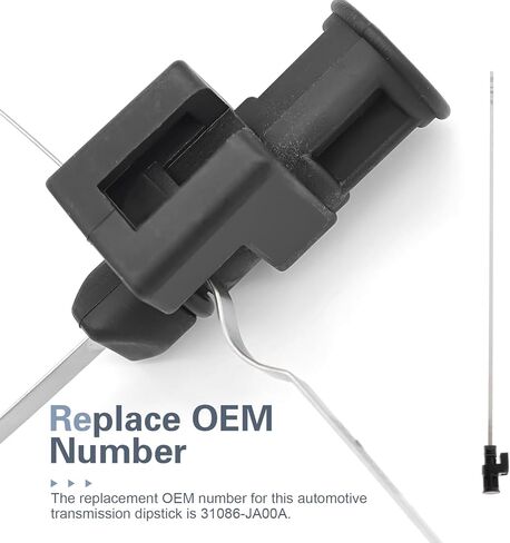 1 PC Car Transmission Oil Dipstick, 23.77In x 1.19In x 0.78In Engine Oil Level Indicator Dip Gauge, Auto Transmission Fluid Fuel Tank Level Measuring Tool, Replacement OEM# 31086-JA00A (Black) in Saudi Arabia