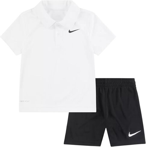 Nike Little Boys Dri-Fit Polo T-Shirt And Shorts 2 Piece Set (R(86L972-R0P)/B, 6 Years) in Saudi Arabia