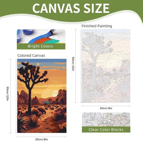 4 Pack Framed Paint by Numbers Kit for Adults Beginner with Wooden Easel, National Park Easy Adult Paint by Number Kits with Frame, DIY Number Painting for Adults Canvas for Home Decor Gift 8x12 Inch in Saudi Arabia