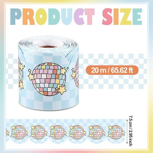 Gueevin 65.62ft Bulletin Board Borders Pastel Themed Scalloped Bulletin Border Trim Decorations for Classroom Office School Chalkboard Blackboard Desk Wall(Disco Ball) in Kuwait