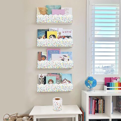 36 Feet Colorful Star Bulletin Board Border Roll, Star Bulletin Board Border Trim Confetti Star Borders for Birthday Back to School Classroom Office Wall Bulletin Board Decorations in Kuwait