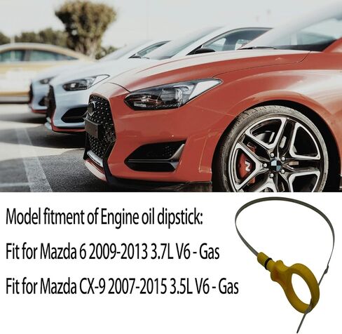 1pc Yellow Replacement Engine Oil Dipstick Level Dip Stick for Mazda 6 2009-2013 3.7L V6 - Gas OE 2CY01-10-450A CY0110450A Indicator Dipstick for Mazda CX-9 2007-2015 3.5L V6 - Gas in Saudi Arabia