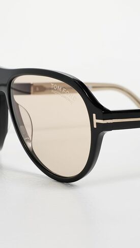 Tom Ford Sunglasses FT 1080 01E Shiny Black/Beige in Saudi Arabia