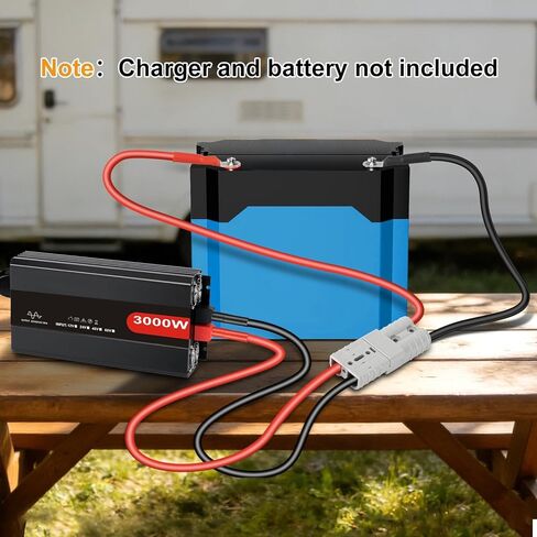 Linkstyle 2 حزمة بطارية موصل سريع 50A، كابلات بطارية نمط أندرسون مع 7AWG 20 بوصة مع محطة حلقة 5/16 بوصة، 600 فولت اتصال سريع للخدمة الشاقة لعربة جولف رافعة شوكية RV in Kuwait