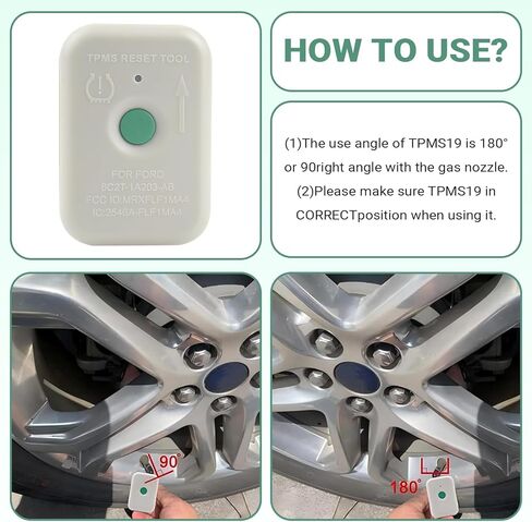 Ford Tpms Relearn Tool, TPMS Tire Pressure Resetter, Tire Pressure Reset Sensor Programming Tool, Replacement OEM# 8C2T-1A203-AB, Compatible with Ford (White) in Saudi Arabia