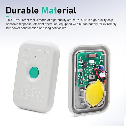 Car TPMS Programming Tool, Tire Pressure Activation & Reset Tool, Portable Sensor Relearn Device OEM# 8C2T-1A203-AB, Compatible with Ford F-150 Ranger Edge Explorer Mustang (White) in Saudi Arabia