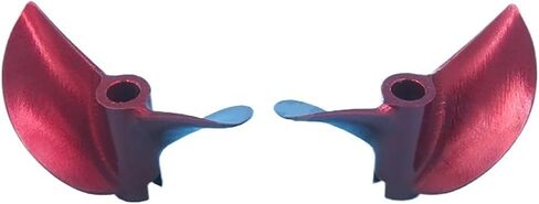 RC Boat Propeller Pair 1.9 Pitch Large-V Bayonet CNC 7075 Aluminum Racing Prop CW CCW for High-Speed Catamaran Shrimp Boats(4.76mm,42mm) in Saudi Arabia