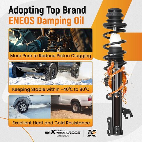 maXpeedingrods 2Pcs Front Struts for Nissan Versa 2012-2019 Sedan Nissan Versa Note 2014-2019, 1333584L 1333584R Shock Absorber Complete Struts with Coil Spring Assembly in Kuwait