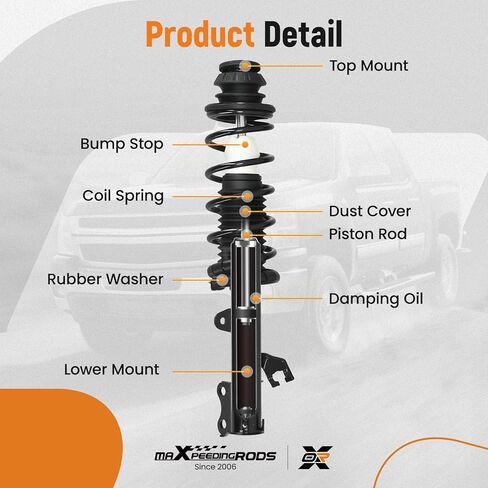 maXpeedingrods 2Pcs Front Struts for Nissan Versa 2012-2019 Sedan Nissan Versa Note 2014-2019, 1333584L 1333584R Shock Absorber Complete Struts with Coil Spring Assembly in Kuwait