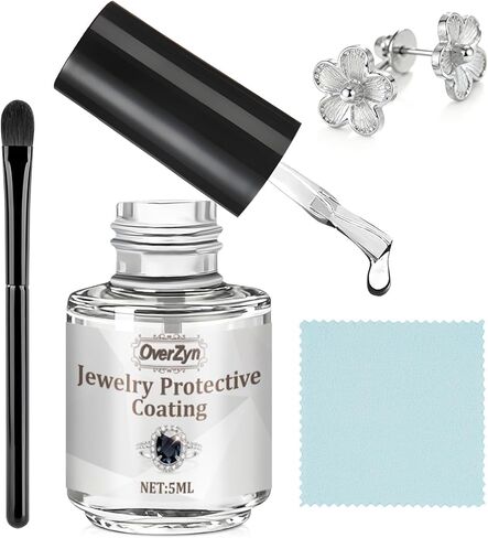 Jewelry Protective Coating, Jewelry Shield, Transparent and Quick-Drying, Enhances The Shine of Jewelry and Protects it from Wear and Oxidation, 5ml*2 in Saudi Arabia