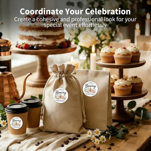 120pcs A Baby is Brewing Thank You Stickers,Coffee Theme Shower Favor Stickers, Thank You for Showering Our Baby with Love, Party Favor Labels for Favor Bags in Saudi Arabia