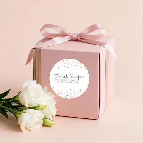 100PCS Colorful Baby Sprinkle Thank You Stickers, 2 Inch Round Labels, “Thank You for Sprinkling Us with Love" Favor Stickers for Baby Shower, Birthday Party, Wedding Favors, Envelopes & Gift Bags in Saudi Arabia