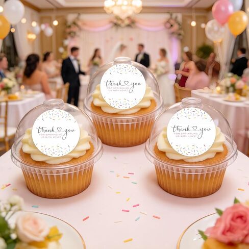 100PCS Colorful Baby Sprinkle Thank You Stickers, 2 Inch Round Labels, “Thank You for Sprinkling Us with Love" Favor Stickers for Baby Shower, Birthday Party, Wedding Favors, Envelopes & Gift Bags in Saudi Arabia