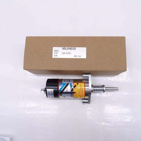 12V Fuel Shut Off Solenoid 125-5773 for Engine Models 3204 3304 3304B 3306 3306B 3306C 3406C 3406B Replaces 1255773 in Saudi Arabia