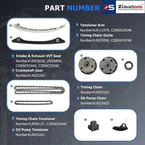 204PT 2.0 مجموعة أدوات سلسلة التوقيت ث/VVT والعتاد صالح لاند روفر رينج روفر إيفوك ديسكفري سبورت فريلاندر 2 L550 L359 L538 ل جاكوار F-pace XE XF XJ SF X761 X760 X250 X260 X351 2.0L L4 GAS 2011-2019 in Kuwait