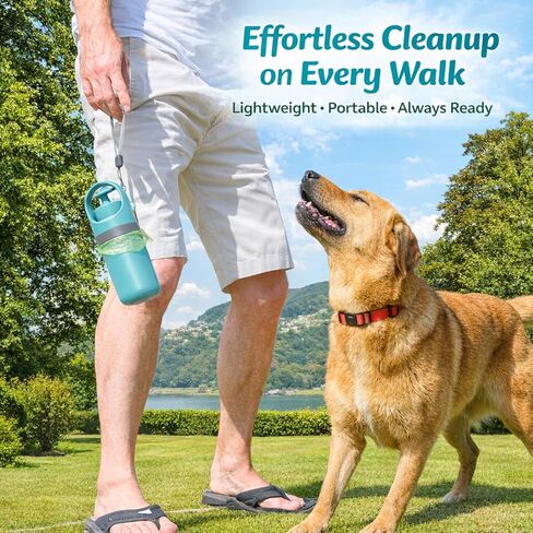 Dog Pooper Scooper for Large Small Dogs - Portable Eco-Friendly Lightweight Poop Scooper for Dogs, Mini Waste Picker for Lawn, Grass, Gravel, and Easy to Carry (7.4 x 2.8in) Blue in Saudi Arabia