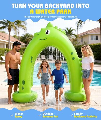 Sprinkler for Kids, Outdoor Water Toys for Kids 3-5 4-8, Inflatable Kids Sprinklers for Yard, Summer Splash Sprinkler Water Fun Toys Gifts for Boys Girls in Saudi Arabia