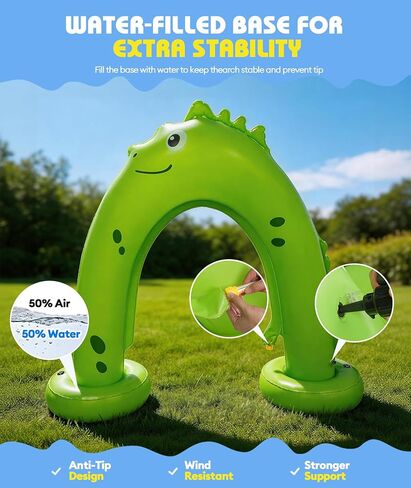 Sprinkler for Kids, Outdoor Water Toys for Kids 3-5 4-8, Inflatable Kids Sprinklers for Yard, Summer Splash Sprinkler Water Fun Toys Gifts for Boys Girls in Saudi Arabia