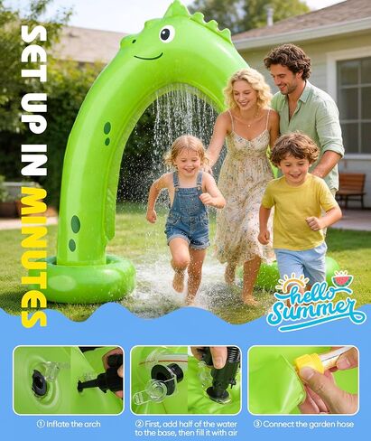 Sprinkler for Kids, Outdoor Water Toys for Kids 3-5 4-8, Inflatable Kids Sprinklers for Yard, Summer Splash Sprinkler Water Fun Toys Gifts for Boys Girls in Saudi Arabia
