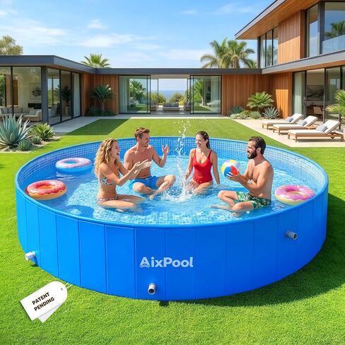 2026 Large Foldable Pool,Non-Inflatable Pool for Adult,Foldable Swimming Pool,Plastic Kiddie Portable Pool,Collapsible Kid Pool for Backyard,Oversized Easy Setup Family Pool for Adult,7.6FT in Saudi Arabia