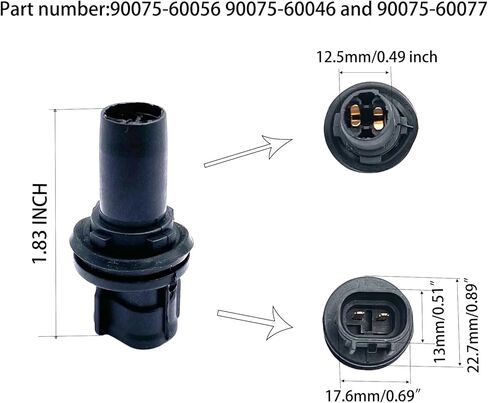 4 Pcs Front Side Marker Lamp Socket Compatible with Toyota Camry 4Runner Scion Lexus Repalces Part Number 90075-60077 90075-60046 90075-60056 in Kuwait
