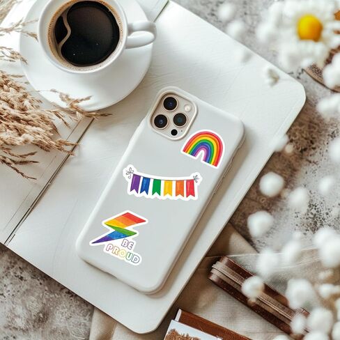 595 Pieces Pride Stickers Pack - Rainbow LGBT Decals for Water Bottle Laptop Planner LGBT Celebration Parades Home Decor Party Supplies in Saudi Arabia