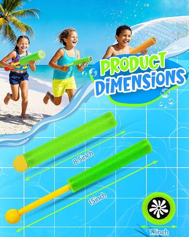 6-Pack Water Blaster Set, Summer Blasters Squirt Guns for Kids Outdoor Swimming Pool, Backyard, Beach Game Water Fighting Play Toys in Saudi Arabia