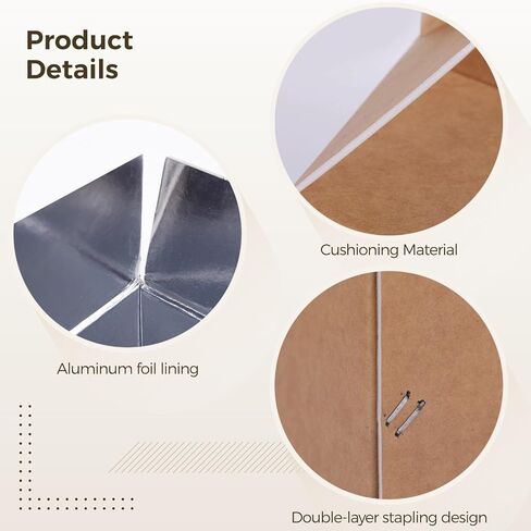 6 Pcs Insulated Shipping Boxes, 8.7 x 4.7 x 5.7 in/22 x 12 x 14.5 cm, Foam Cooler with Aluminum Foil Liner, Thickened Cardboard Foldable Cooler, for Food Delivery, Perishable Transport in Saudi Arabia