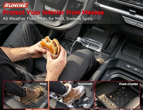Floor Mats for 2027 Kia Telluride Gas Only (Not for Hybrid) 7&8 Seater TPE Custom Car Floor Mats Full Set Trunk Mat with Backrest Mat All Weather 2027 Kia Telluride Accessories in Saudi Arabia