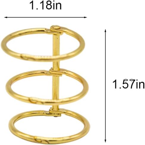 10pcs 3 Ring Metal Loose Leaf Binder - 30mm Snap-Lock Split Hinged Book Rings for DIY Photo Albums, Refillable Notebooks, Report Covers, Travel Journals - Heavy Duty Binding Spines Combs in Saudi Arabia