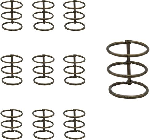 10pcs 3 Ring Metal Loose Leaf Binder - 30mm Snap-Lock Split Hinged Book Rings for DIY Photo Albums, Refillable Notebooks, Report Covers, Travel Journals - Heavy Duty Binding Spines Combs in Saudi Arabia