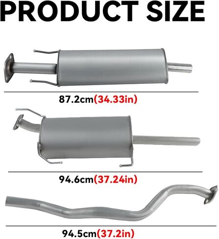 Resonator Pipe Muffler Kit Compatible with Nissan Sentra 1.8L 2013 2014 2015 2016 2017 2018 2019, Stainless Steel, Direct-Fit Replacement in Saudi Arabia