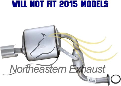 Exhaust Pair of Mufflers Compatible for 2009-2014 2016-2019 Nissan Maxima 3.5L | Stainless Steel | Northeastern Exhaust | Free Gaskets Included | Automotive Replacement Part in Kuwait