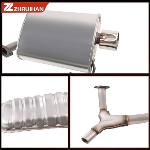 Exhaust Resonator Muffler Pipe System Replacement kit Compatible with 2009-2013 Forester 2.5L H4, OE:432565 432590 432591, 44200-sc000 | EPA in Saudi Arabia