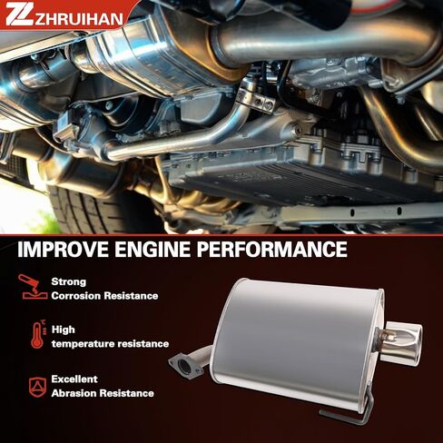 Exhaust Resonator Muffler Pipe System Replacement kit Compatible with 2009-2013 Forester 2.5L H4, OE:432565 432590 432591, 44200-sc000 | EPA in Saudi Arabia