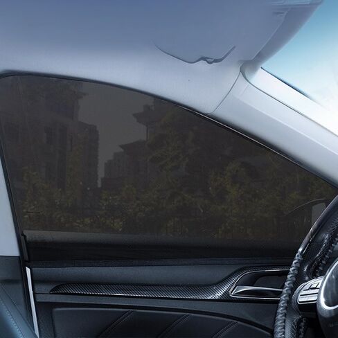 2pcs Car Curtains Sunshade Curtains Summer Essential Sunscreen Anti-Mosquito Sunshade Auto Curtains ﻿ (2Pcs-Front) in Kuwait