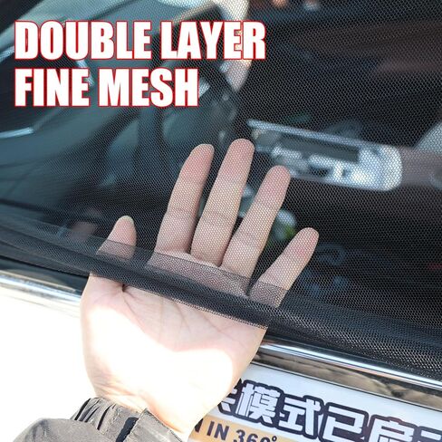 2pcs Car Curtains Sunshade Curtains Summer Essential Sunscreen Anti-Mosquito Sunshade Auto Curtains ﻿ (2Pcs-Front) in Kuwait