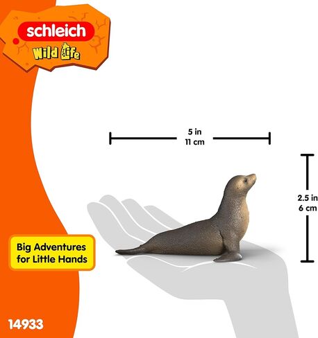 Schleich Wild Life - Sea Lion Figurine - Realistic Ocean Animal Toy Figures - Educational Wildlife Play Toys for Boys and Girls - Kids Ages 3+ | 14933 in Kuwait