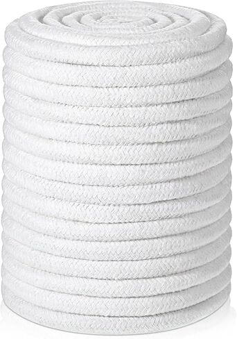 166 Ft 3/8 Inch Braided Cotton Rope, Natural Soft White Cotton Rope Utility for Clothesline, Swing, DIY, Baskets, Camping, Crafting, Flag Pole in Saudi Arabia