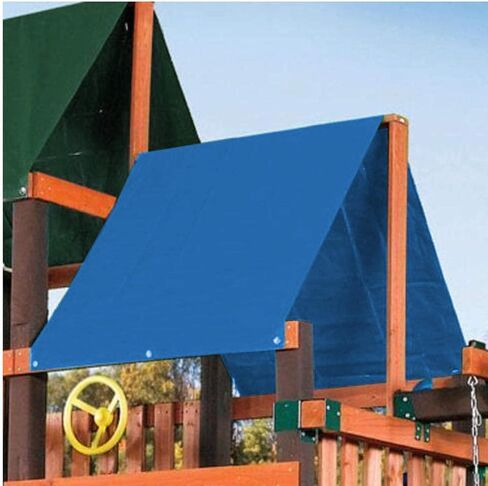 Playground Replacement Canopy, 58.5" x 182.5" Outdoor Swingset Shade Kids Playground Roof Canopy Waterproof Cover Snow Proof Tent Replacement Tarp Sunshade (Blue) in Saudi Arabia