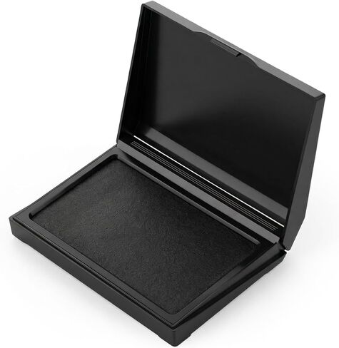 Black Stamp Pad Premium Quality Fingerprint Ink Pad Durable Lightweight All-Purpose Felt Pads for Crafting Office Works with Clear Rubber Stamps in Saudi Arabia